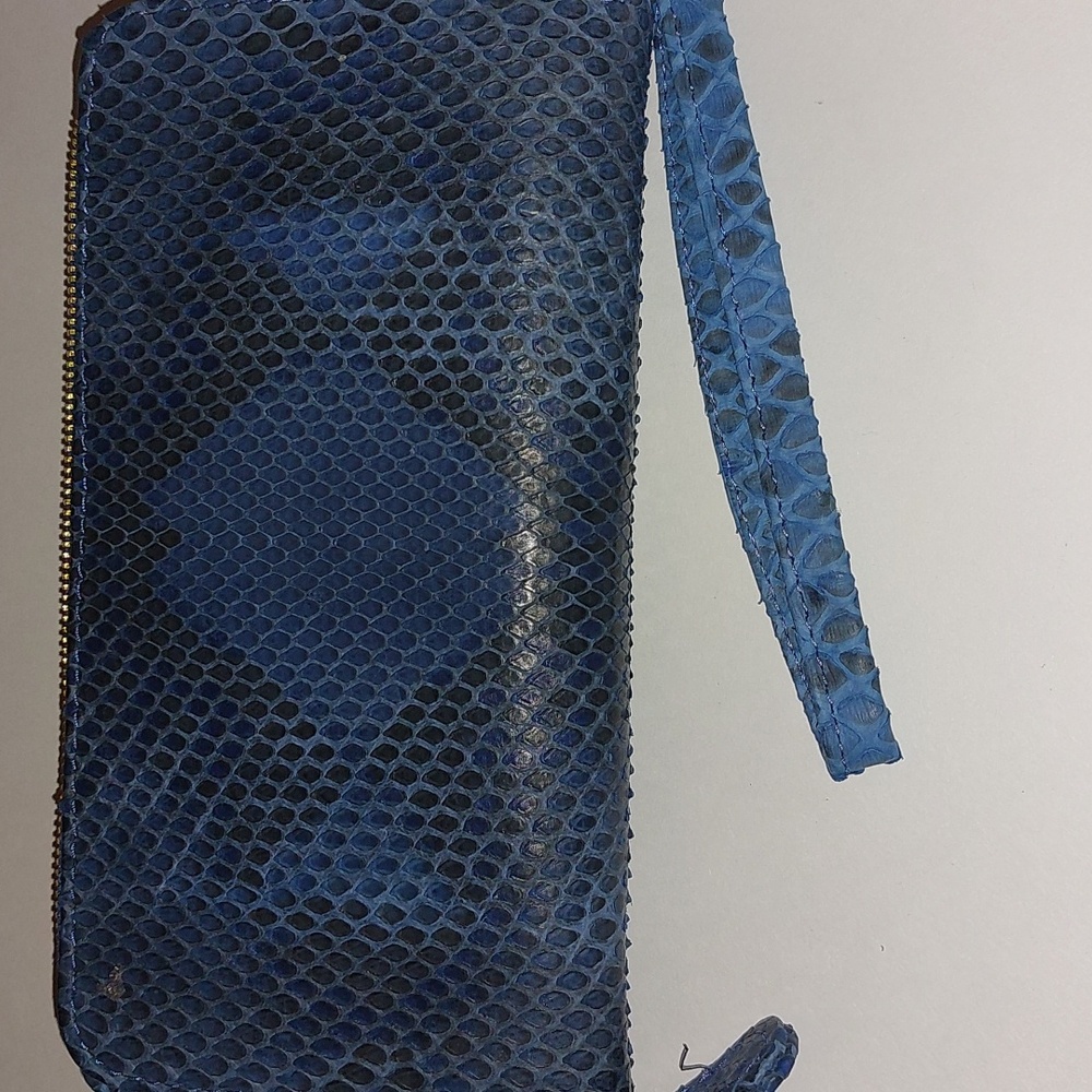 Taxidermy Blue Python Maggie Classic Wallet - Picture 11 of 15